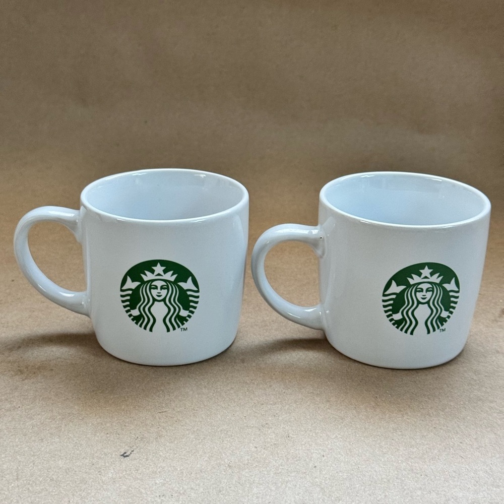 Starbucks Set of Two Logo Espresso Mugs. 7.8 fl oz